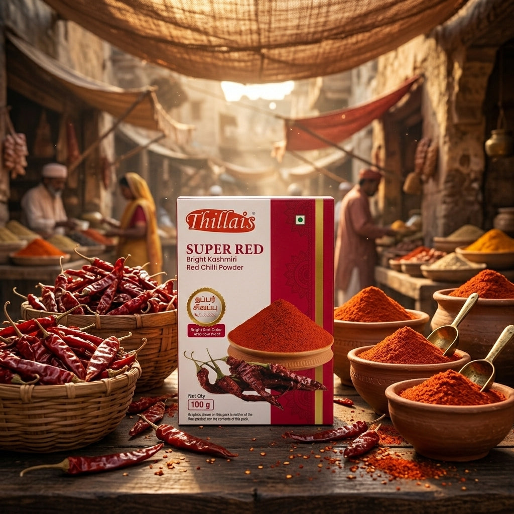 Thillais Super Red Bright Kashmiri Chilli Powder 100g