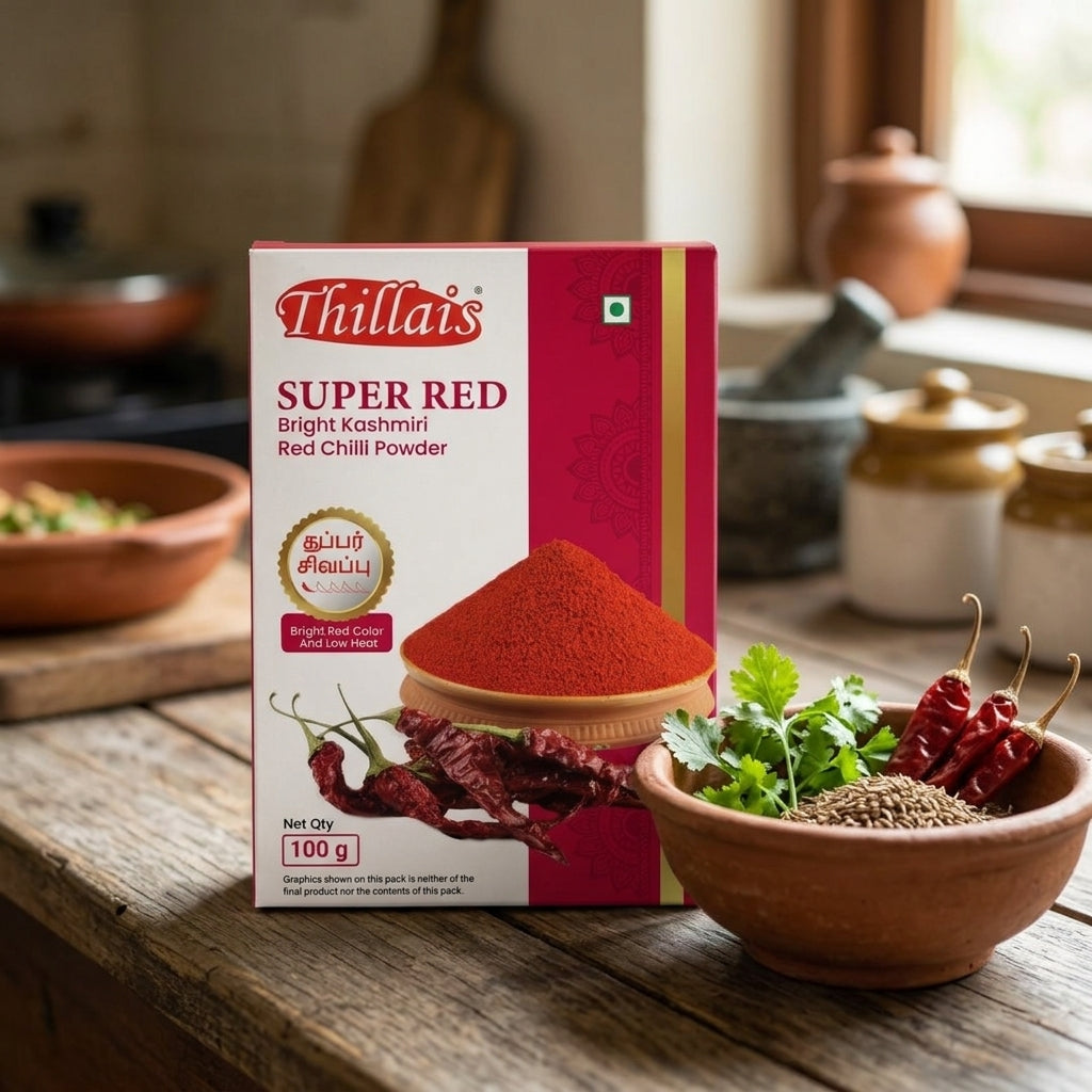 Thillais Super Red Bright Kashmiri Chilli Powder 100g