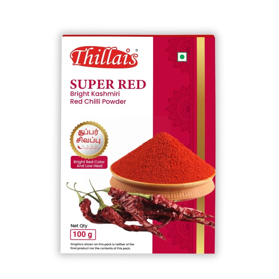 Thillais Super Red Bright Kashmiri Chilli Powder 100g