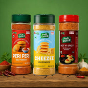 Bveg Idli Podi Trio Combo – Peri Peri 75, Cheezee 90g & Hot N Spicy 200g