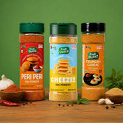 Bveg Idli Podi Trio Combo – Peri Peri 75, Cheezee 90g & Crunchy Garlic 200g