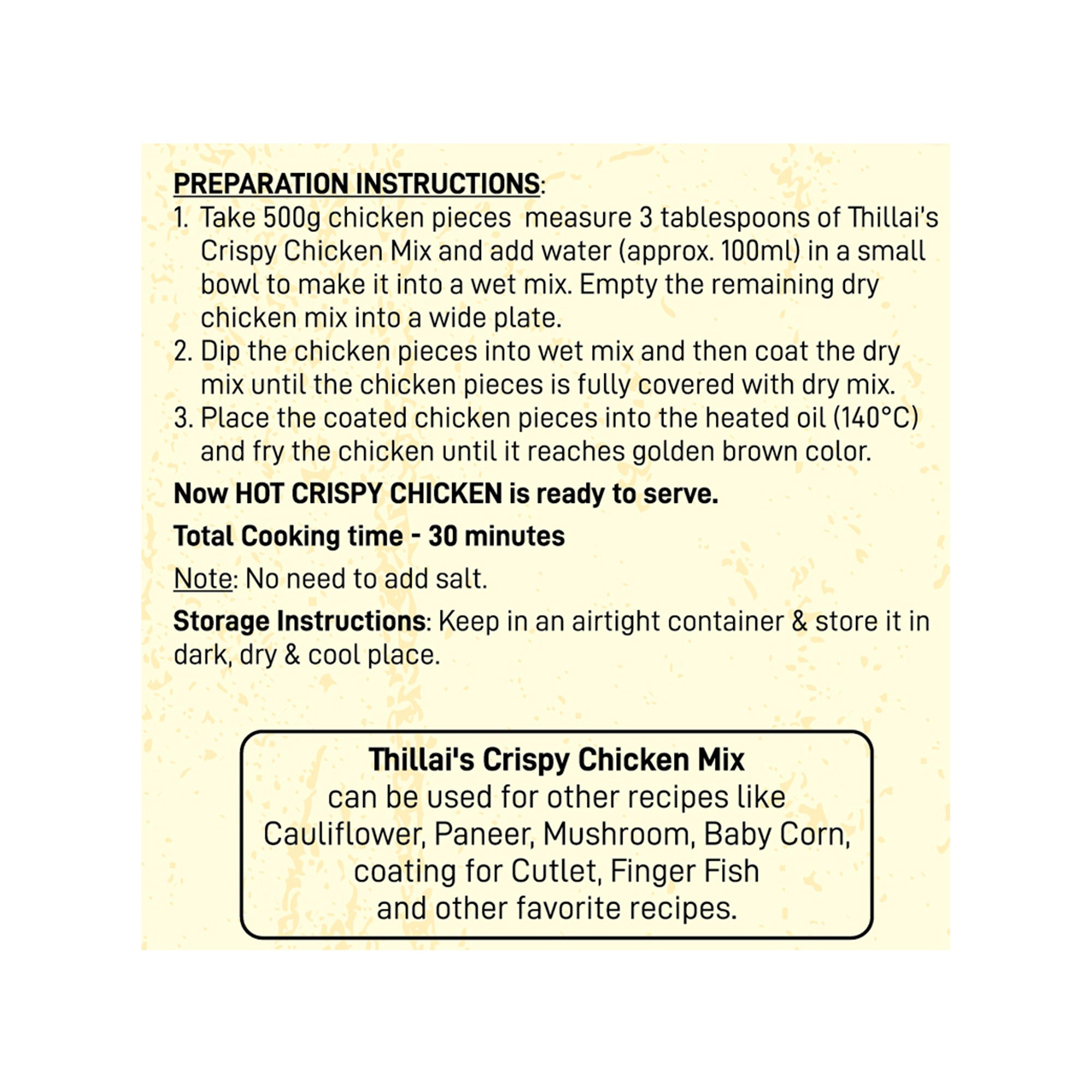 Thillais Crispy Chicken - Hot & Spicy 250gm