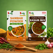 Bveg Telugu Style Sambar & Pepper Rasam Combo  2*50g