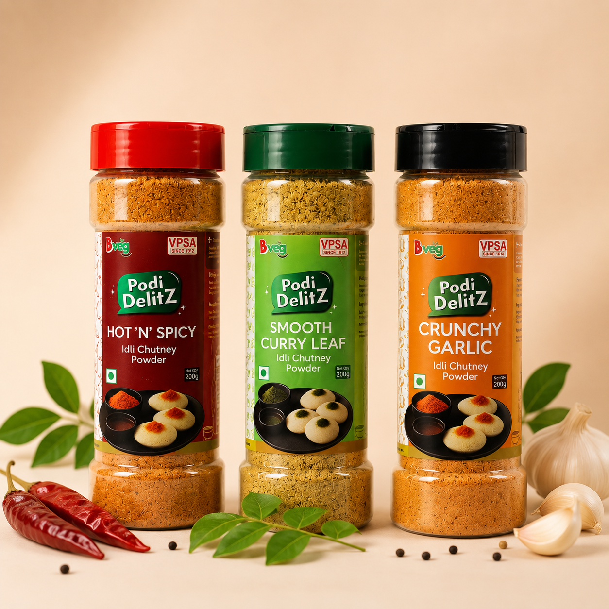 Idli Chutney Podi Combo 3*200g