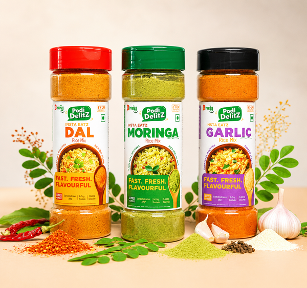 Insta Eatz Combo Pack – Dal, Moringa & Garlic (3 x 200g)