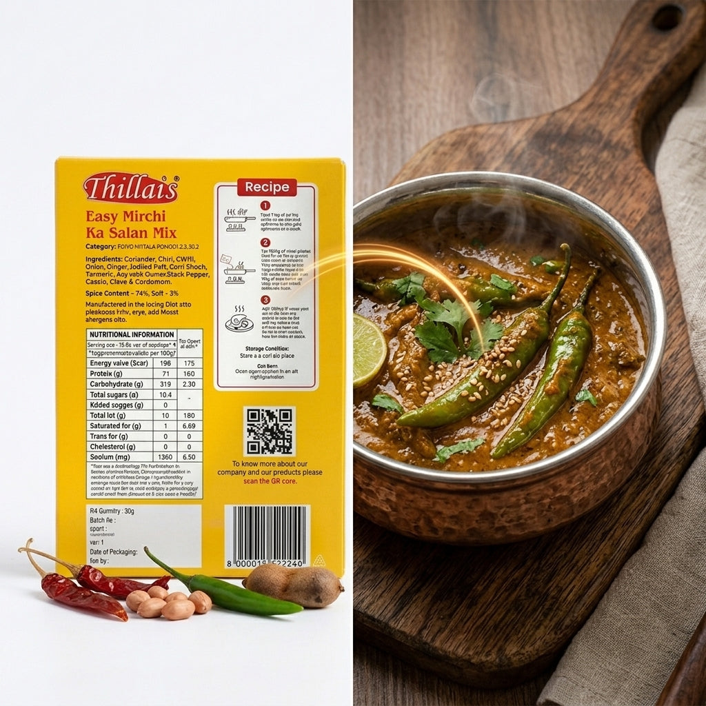 Thillais Easy Mirchi ka salan / Virudhunagar Chalna Mix 50gm
