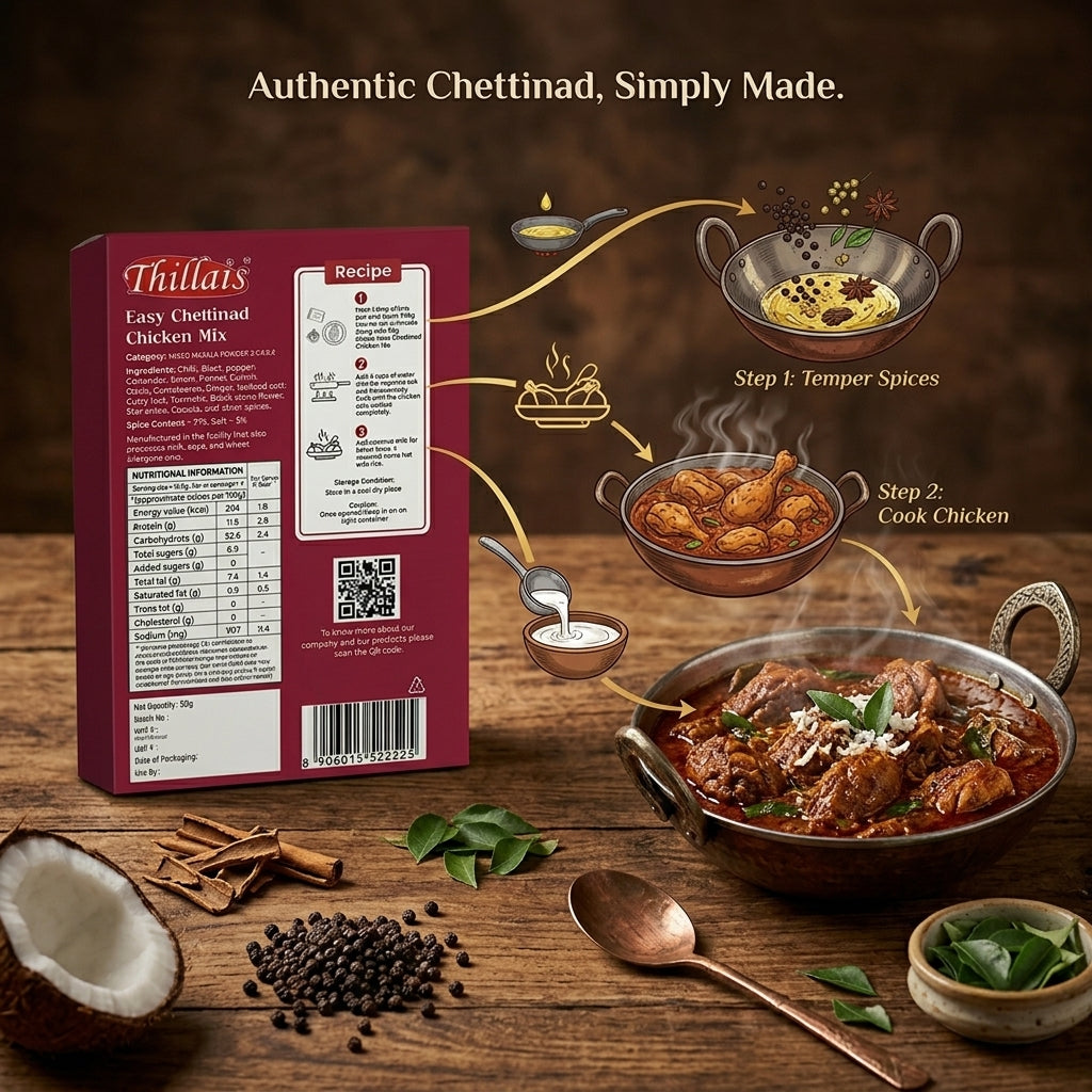 Thillais Easy Chettinad Chicken Mix 50gm