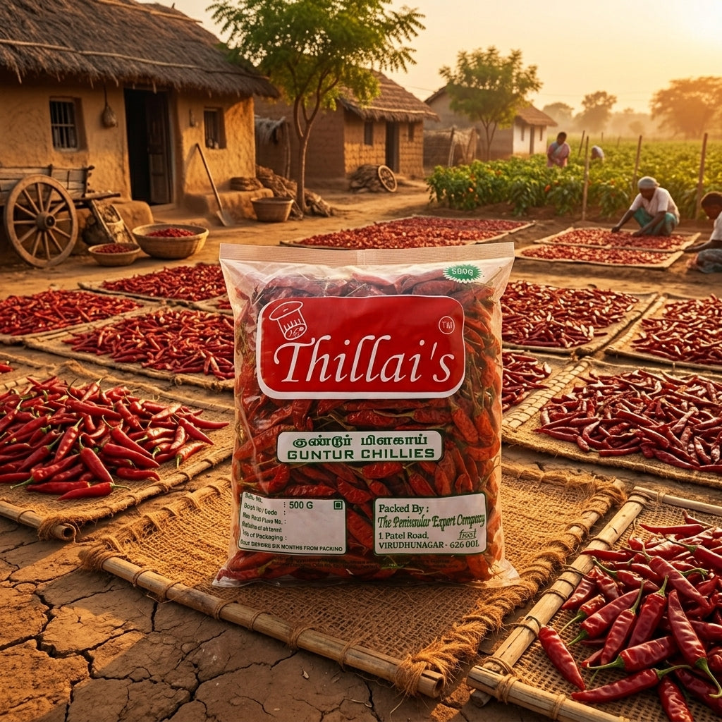 Thillais Guntur Sannam Chilli 500gm