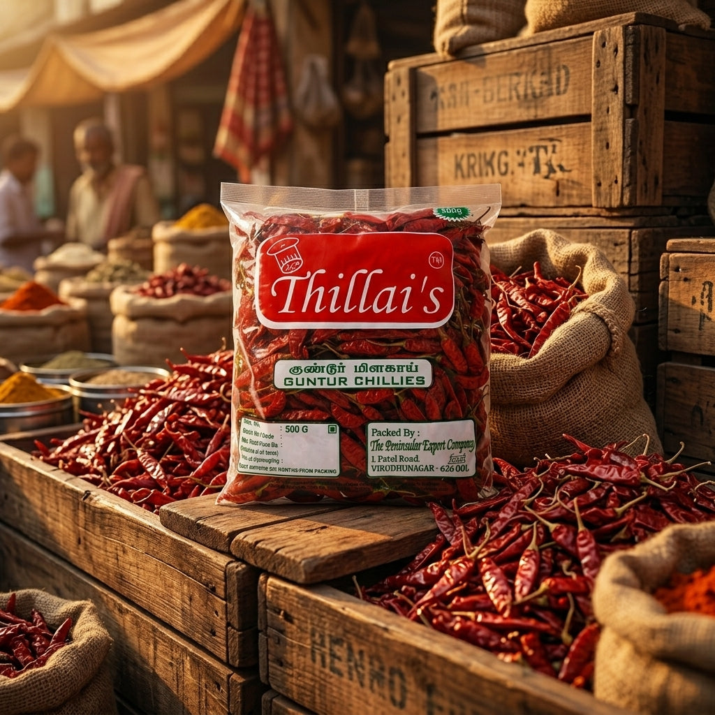 Thillais Guntur Sannam Chilli 500gm