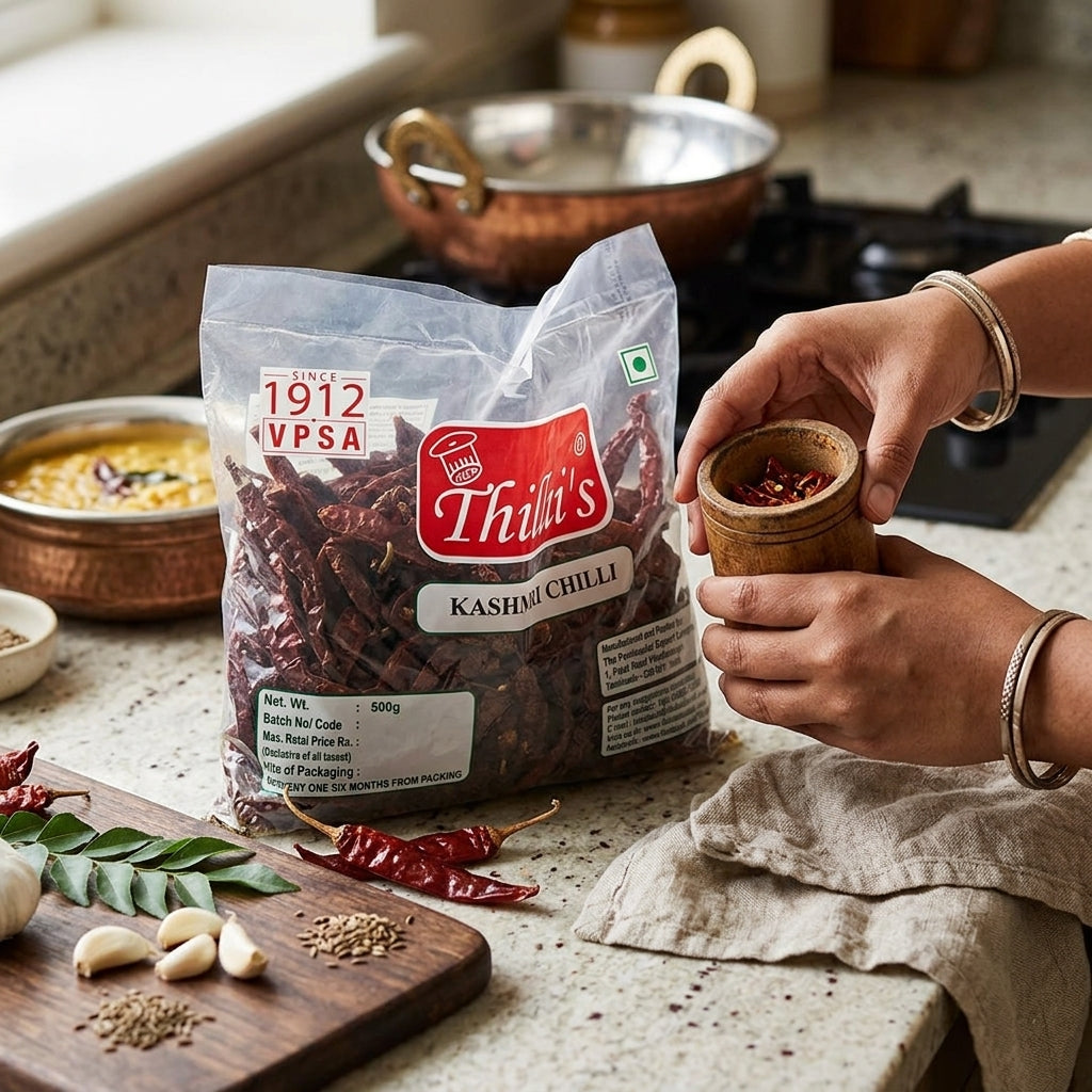 Thillais Kashmiri Stemless Red Chilli 500gm