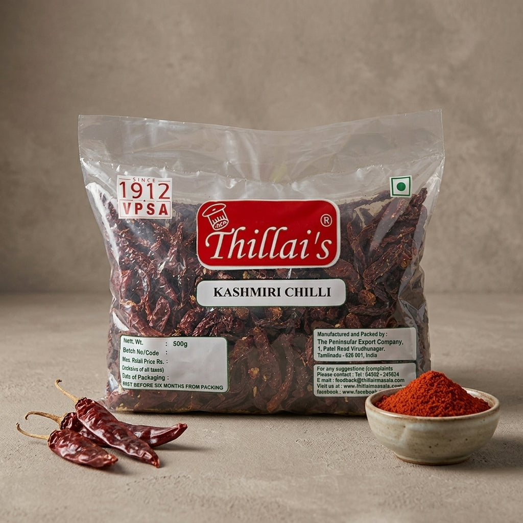 Thillais Kashmiri Stemless Red Chilli 500gm