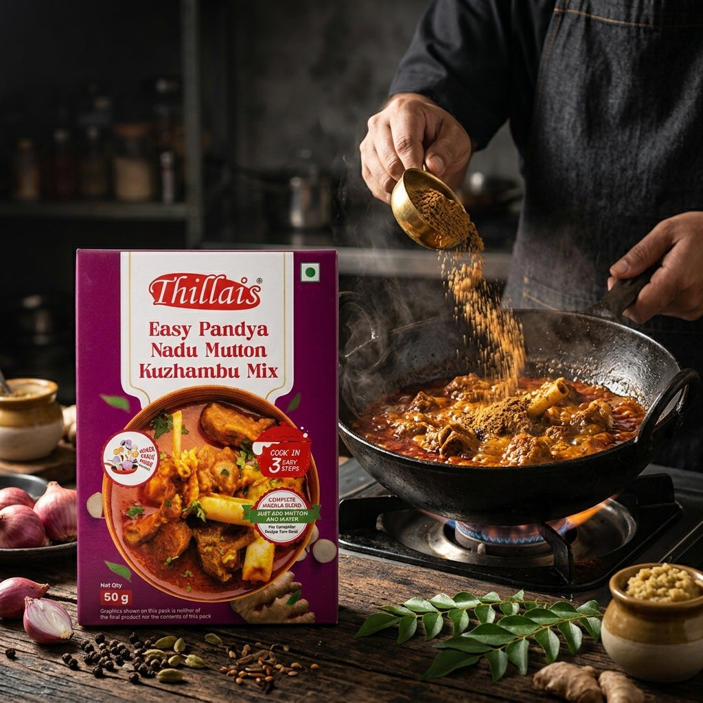 Thillais Easy Pandiyanadu Mutton Kulambu Mix 50gm